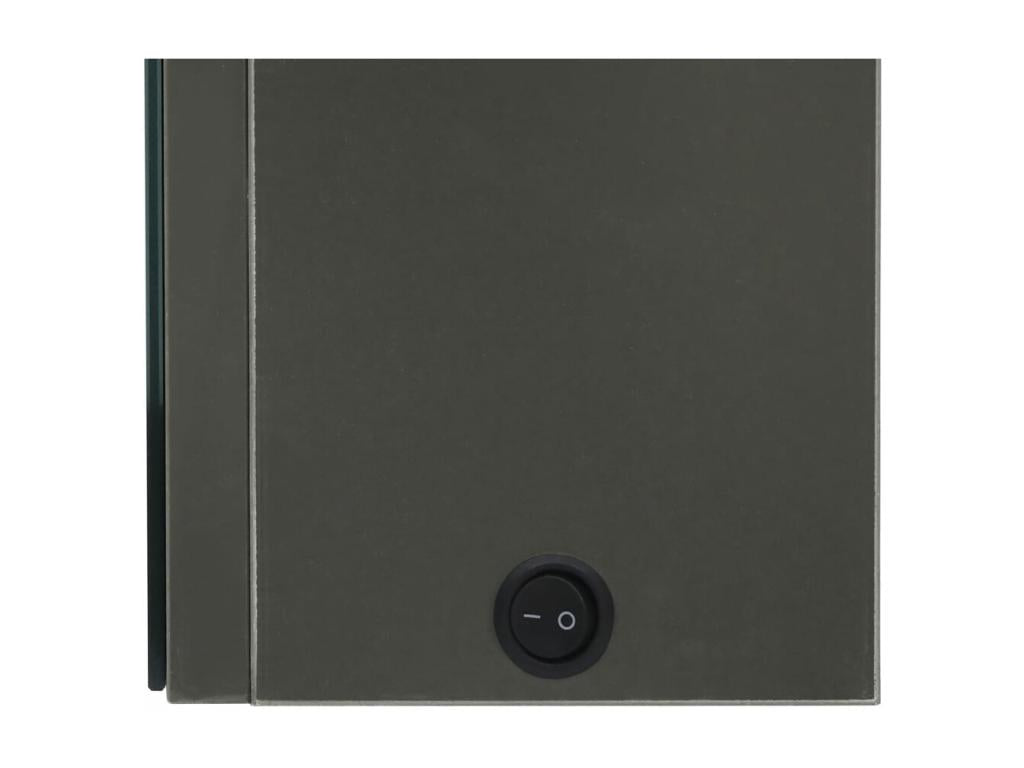 Armoire de salle de bain à miroir LED anthracite 50x14x60 cm