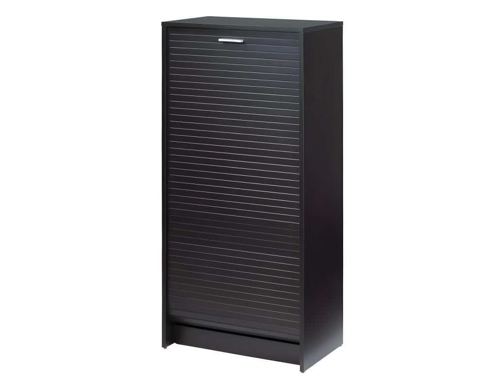 Meuble à Chaussures Noir 7 Tablettes 21 paires - Coloris Noir