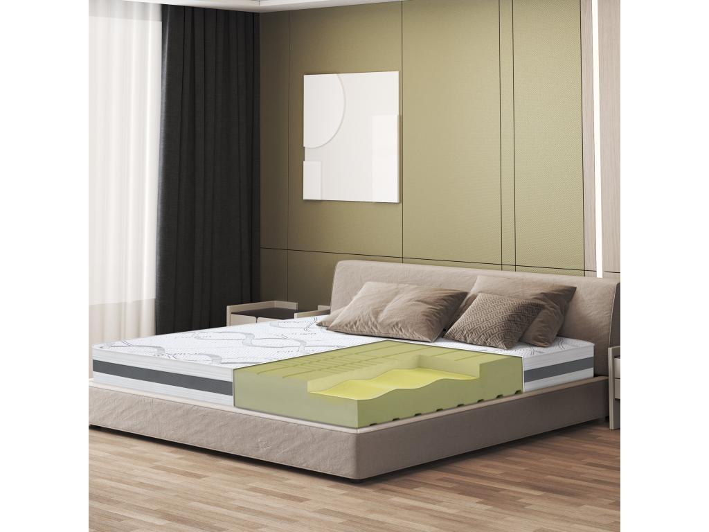 Matelas Simple 75x180 à mémoire - Qualité Premium - Hauteur 20 cm - Fabriqué en Italie
