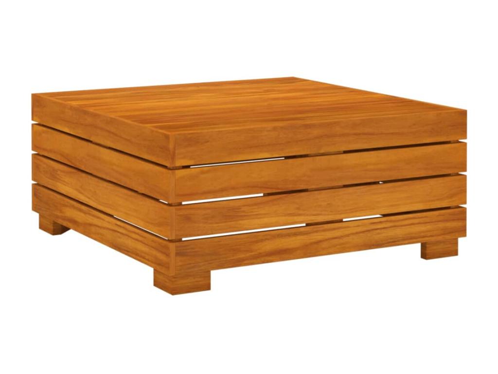 Salon de jardin 6 pcs avec coussins Bois d'Meublita solide