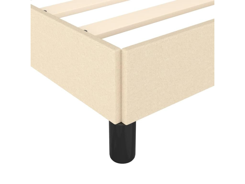 Cadre de lit crème 120x190 cm tissu
