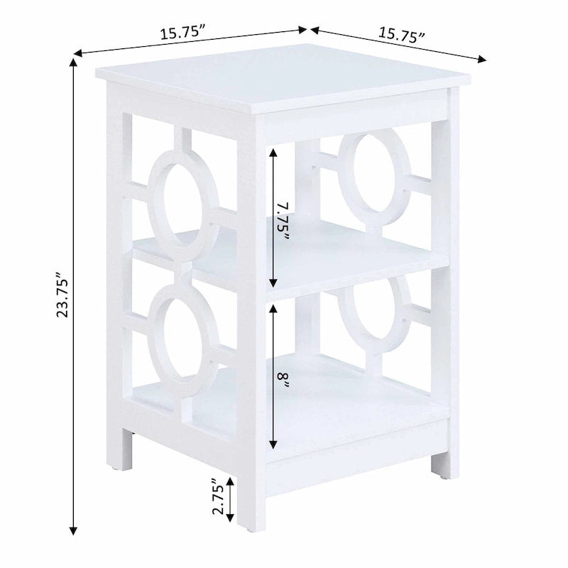 Table d'appoint Ring avec étagères de Convenience Concepts