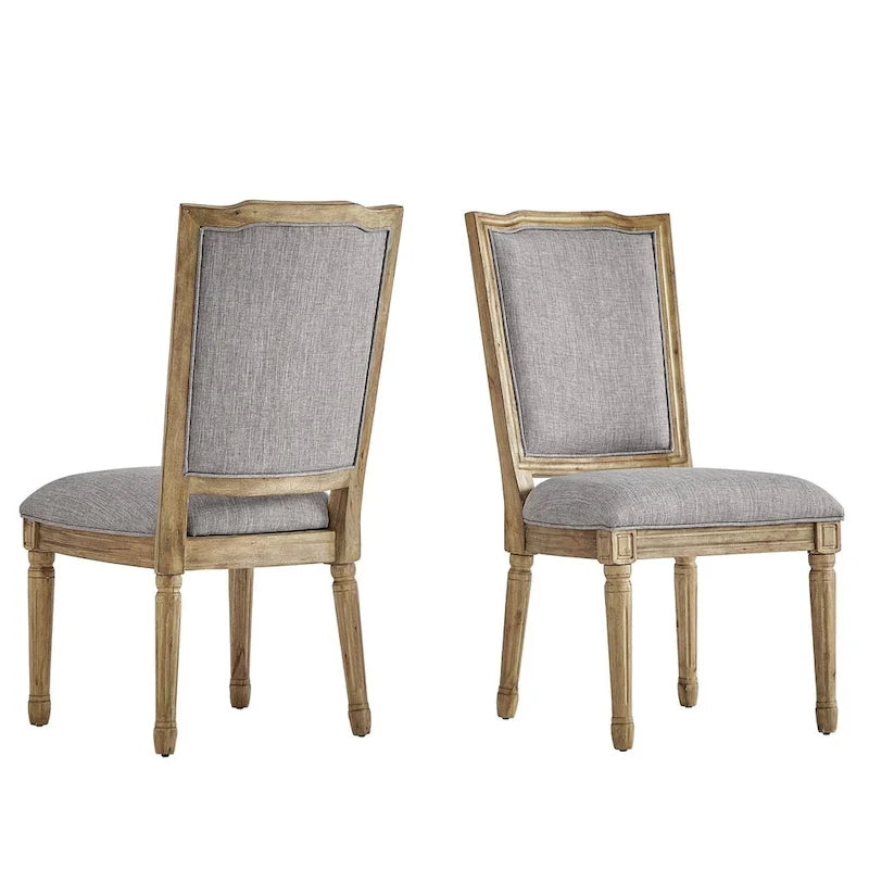 Chaises de salle à manger en lin orné Deana (ensemble de 2) par iNSPIRE Q Artisan