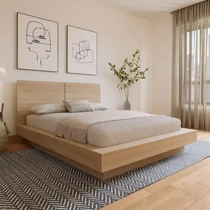 Lit plateforme Napa avec tête de lit