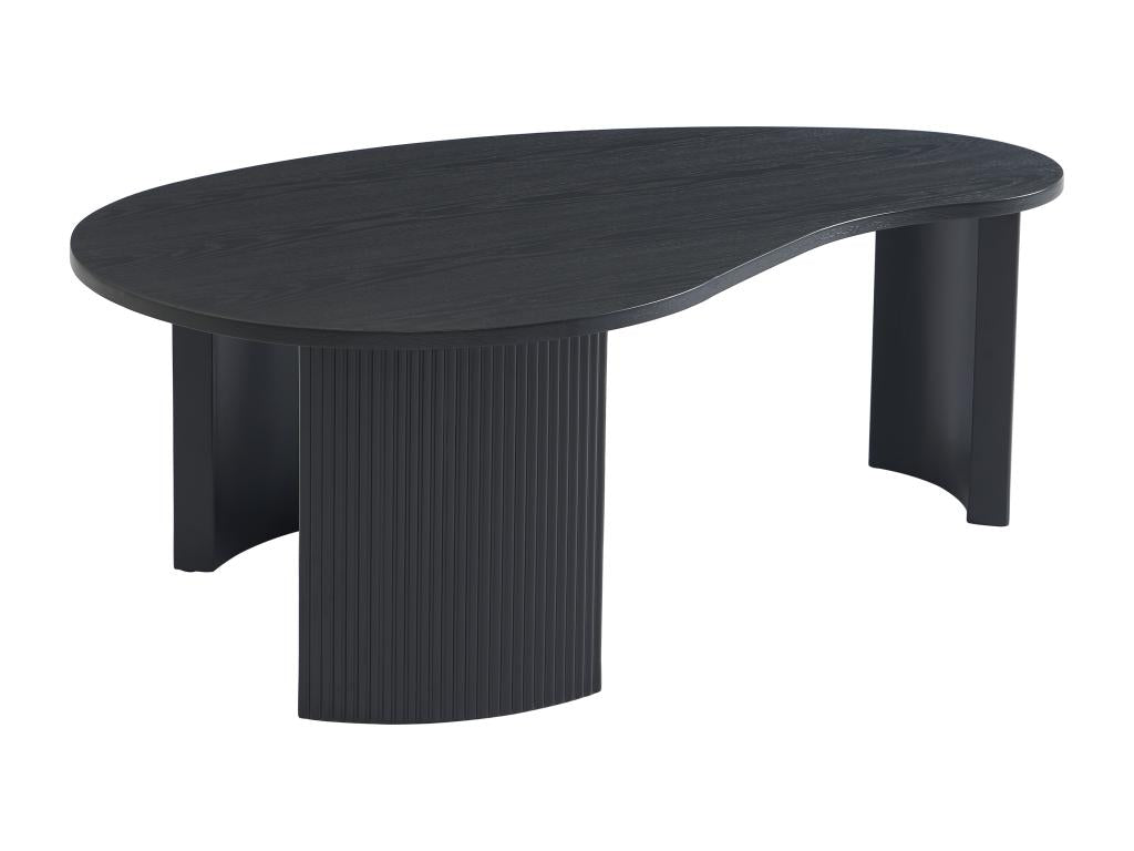 Table basse placage frêne - Noir - Doucezen