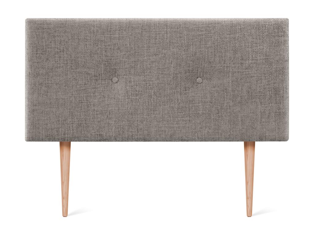 Vertchez Tête de lit en laine naturelle avec Boutons 105x105cm avec pieds Lits 105 - Gris