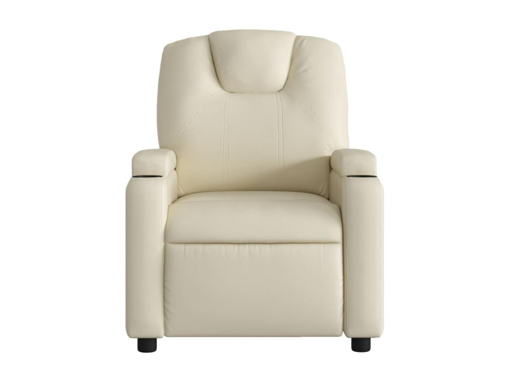 Fauteuil inclinable Crème Similicuir