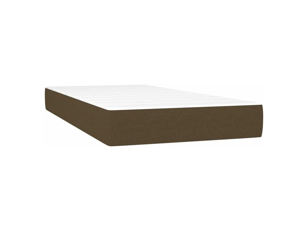 Sommier à Meublita de lit avec matelas Marron foncé 80x200