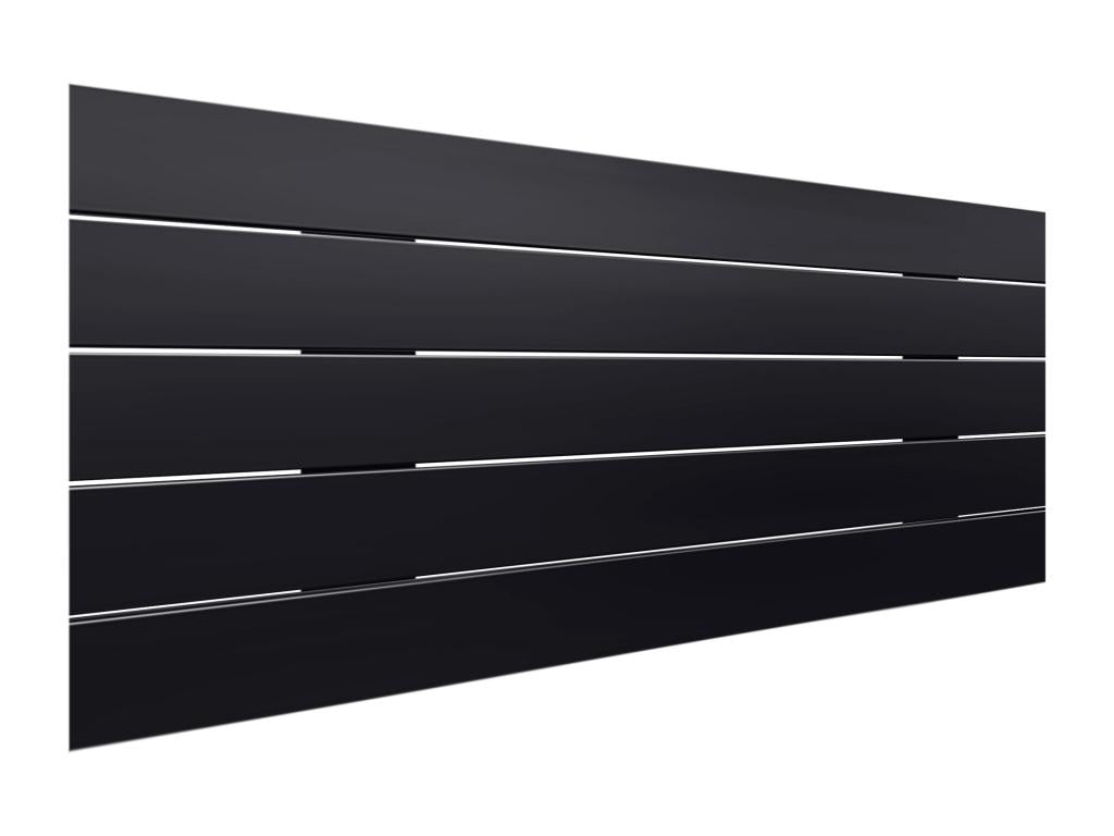 Doucezen Tête de lit en bois recyclé DM Style Palette Horizontale 105x46cm Lits 105 - Noir Solide