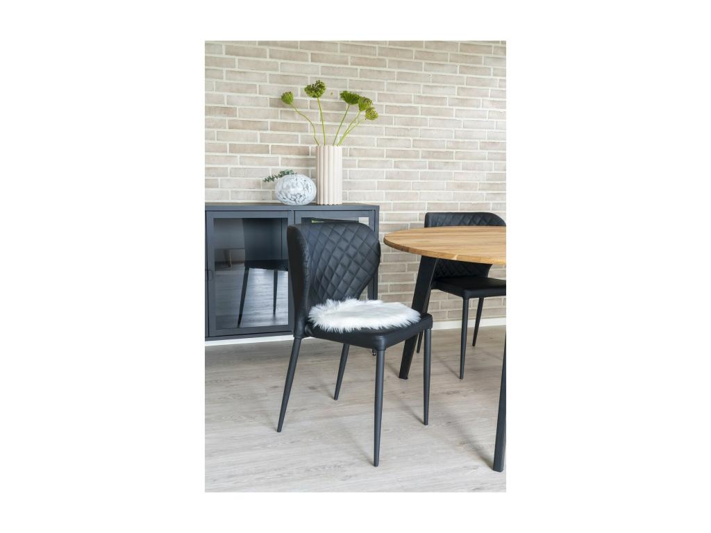 Pouf Agneau Blanc 35x35x6,5 cm Meublita