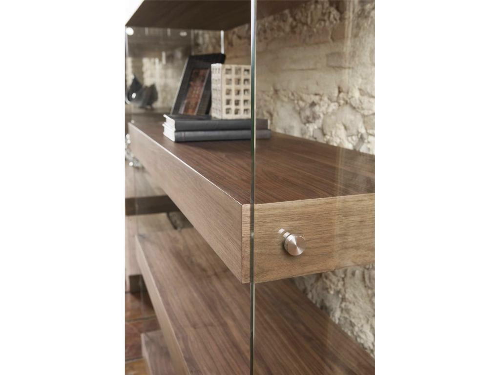 étagères bois et c?tés verre trempé