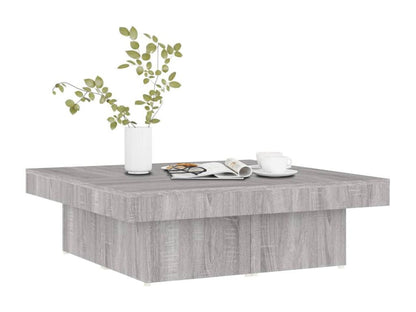 Table basse Meublita gris 90x90x28 cm Bois d'ingénierie