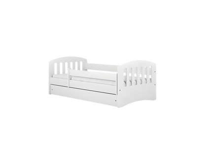 Lit classique 1 blanc avec tiroir sans matelas 140/80