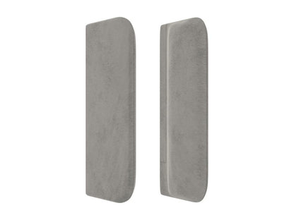 Tête de lit avec oreilles Gris clair 203x16x78/88 cm Velours