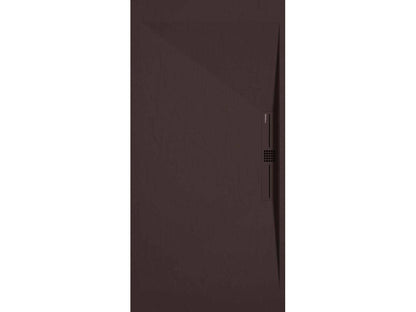 Receveur de douche Chocolat finition Lisse Meublita SIDE grille de couleur - 150x90 cm