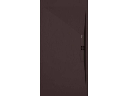 Receveur de douche Chocolat finition Lisse Meublita SIDE grille de couleur - 150x90 cm