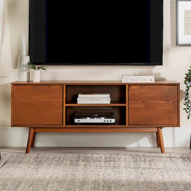 Middlebrook 58-inch Mid-Century Solid Wood TV Stand