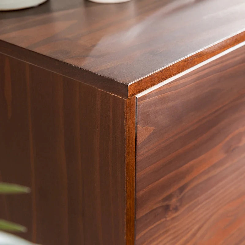 Meuble TV Middlebrook de 58 pouces en bois massif, style milieu du siècle