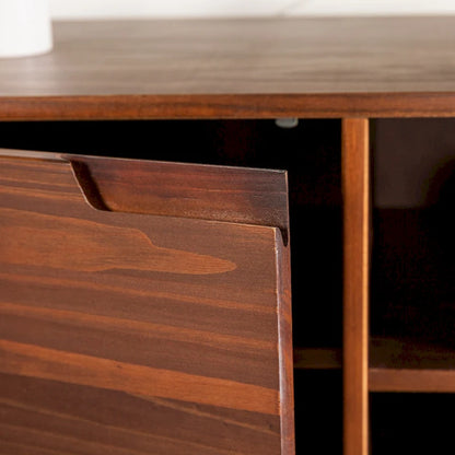 Meuble TV Middlebrook de 58 pouces en bois massif, style milieu du siècle