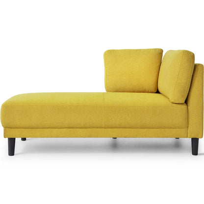 Canapé inclinable en lin style milieu du siècle, chaise longue d'intérieur rembourrée