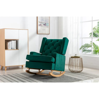 Fauteuil à bascule capitonné moderne de 33,8 pouces