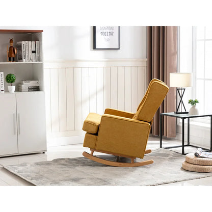 Fauteuil à bascule capitonné moderne de 33,8 pouces
