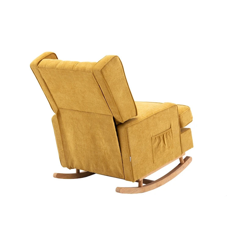 Fauteuil à bascule capitonné moderne de 33,8 pouces