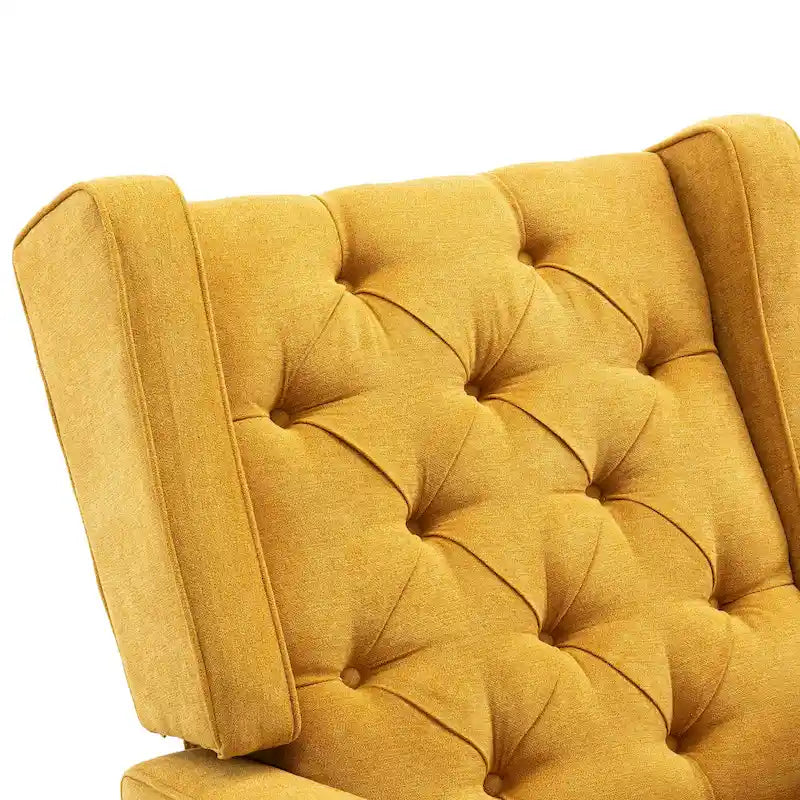 Fauteuil à bascule capitonné moderne de 33,8 pouces