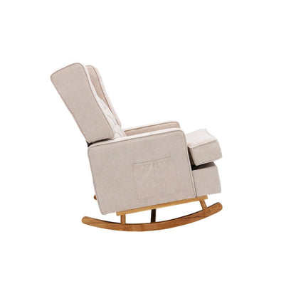 Fauteuil à bascule capitonné moderne de 33,8 pouces