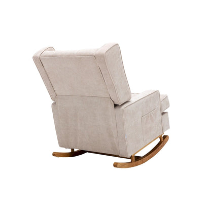 Fauteuil à bascule capitonné moderne de 33,8 pouces