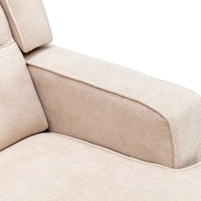 Fauteuil à bascule capitonné moderne de 33,8 pouces