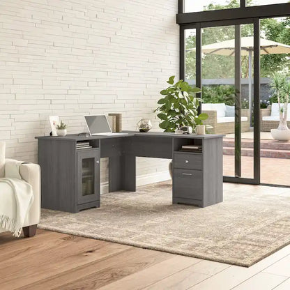Bureau d'ordinateur en L Cabot 60W avec rangement, par Bush Furniture