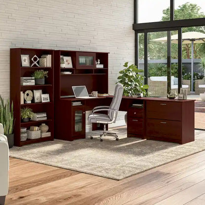 Bureau d'ordinateur en L Cabot 60W avec rangement, par Bush Furniture