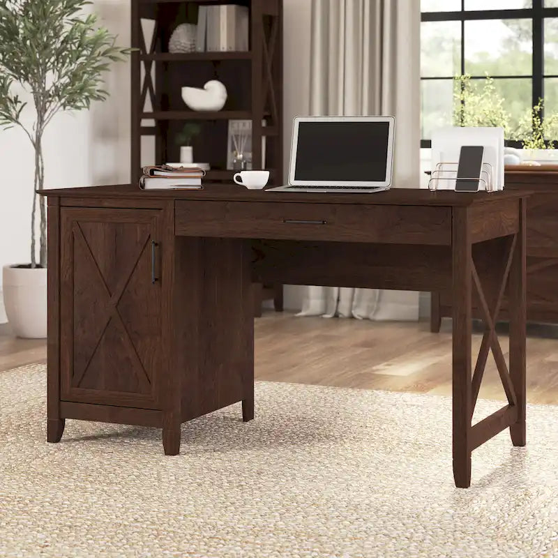 Bureau d'ordinateur Key West 54W avec rangement, par Bush Furniture