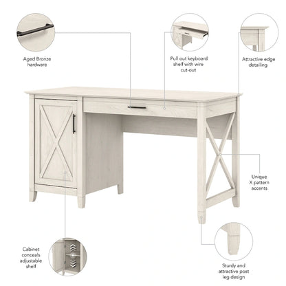 Bureau d'ordinateur Key West 54W avec rangement, par Bush Furniture