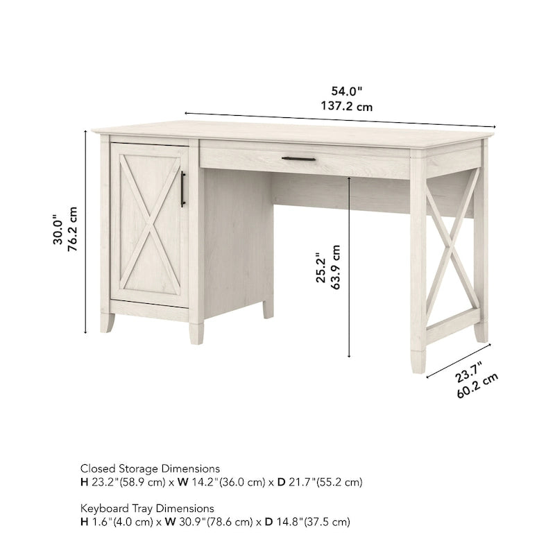 Bureau d'ordinateur Key West 54W avec rangement, par Bush Furniture