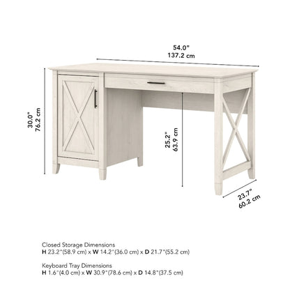 Bureau d'ordinateur Key West 54W avec rangement, par Bush Furniture