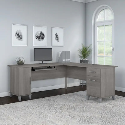 Bureau d'angle Somerset 72W avec rangement, par Bush Furniture