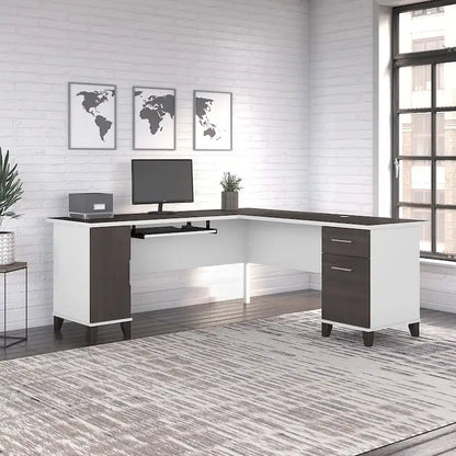 Bureau d'angle Somerset 72W avec rangement, par Bush Furniture