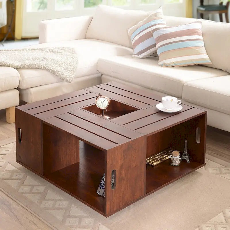 Masa Contemporary 32-inch Multi-Storage Mobile Coffee Table by Furniture of America
