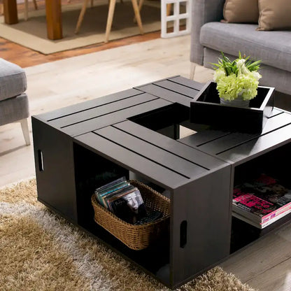 Table basse mobile Masa Contemporary 32 pouces à rangements multiples par Furniture of America