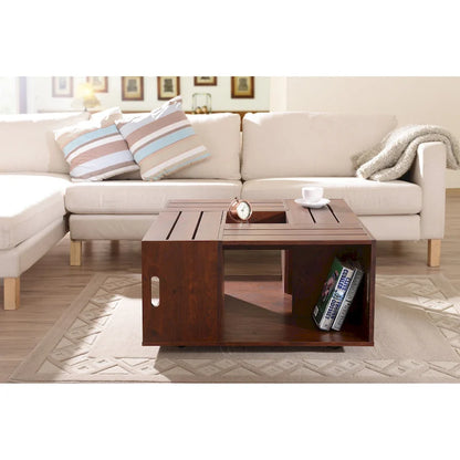 Table basse mobile Masa Contemporary 32 pouces à rangements multiples par Furniture of America