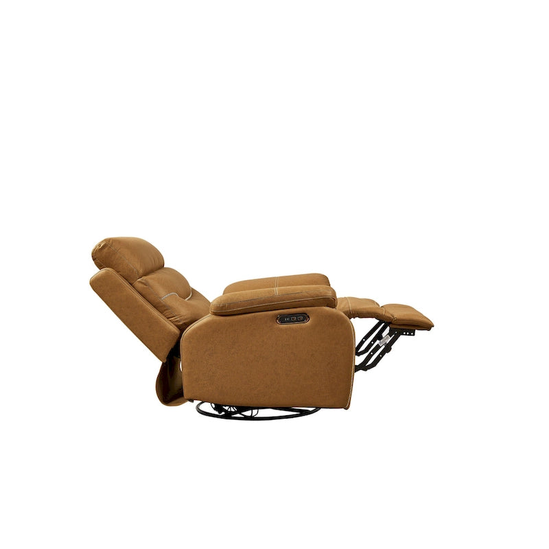 Christopher Knight Home - Fauteuil inclinable pivotant à bascule Liyasi à double moteur OKIN avec position infinie, appui-tête électrique et port USB pour le chargement
