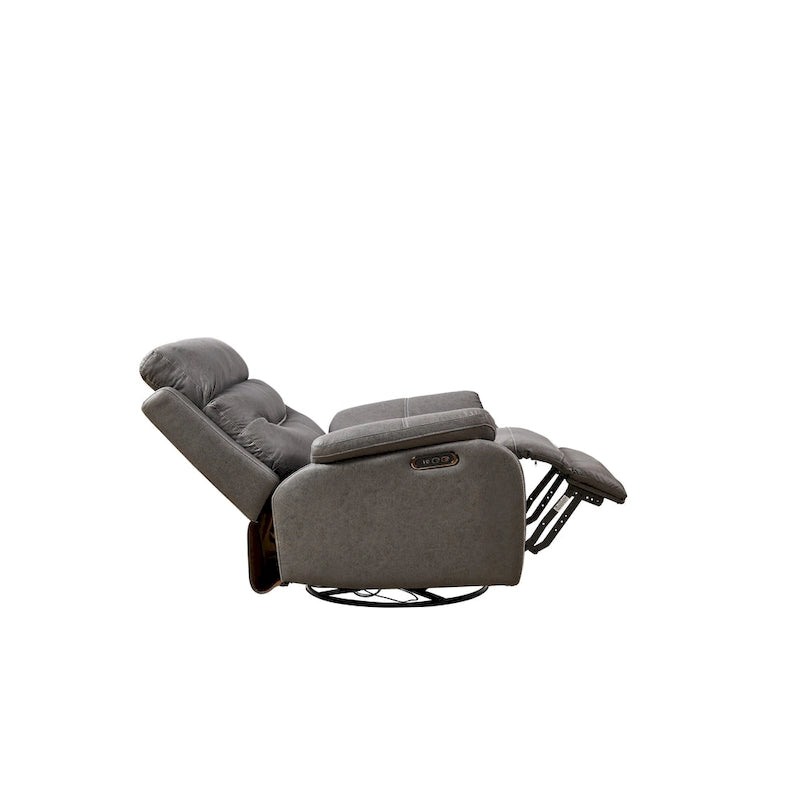 Christopher Knight Home - Fauteuil inclinable pivotant à bascule Liyasi à double moteur OKIN avec position infinie, appui-tête électrique et port USB pour le chargement