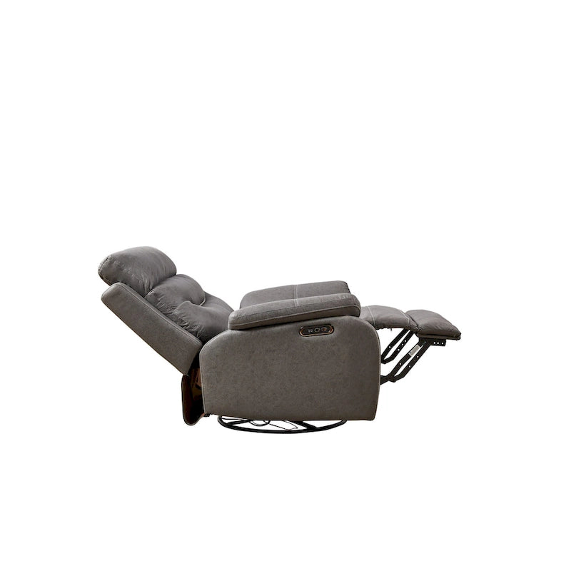Christopher Knight Home - Fauteuil inclinable pivotant à bascule Liyasi à double moteur OKIN avec position infinie, appui-tête électrique et port USB pour le chargement