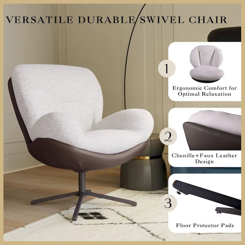 Fauteuil pivotant Ronnie de Christopher Knight Home