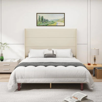 GDFStudio - Lit Ethan 54 avec tête de lit haute et soutien dorsal confortable