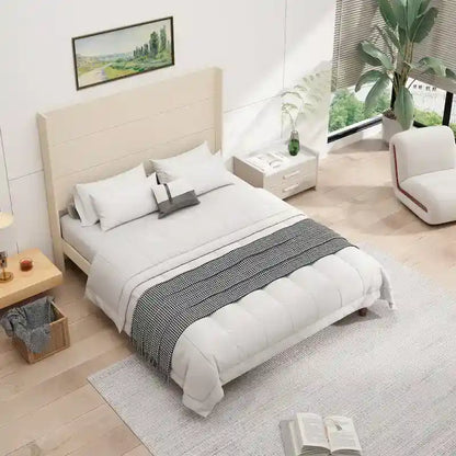 GDFStudio - Lit Ethan 54 avec tête de lit haute et soutien dorsal confortable