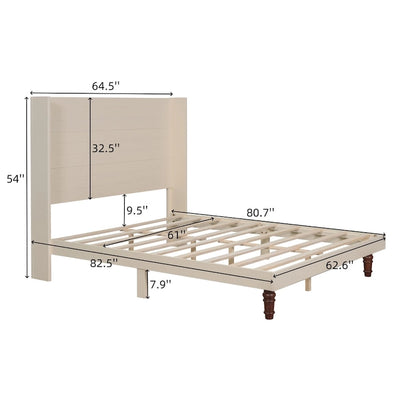 GDFStudio - Lit Ethan 54 avec tête de lit haute et soutien dorsal confortable