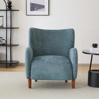 Christopher Knight Home - Fauteuil club à oreilles Parmelee, recouvert de velours moelleux et doté de pieds en bois massif